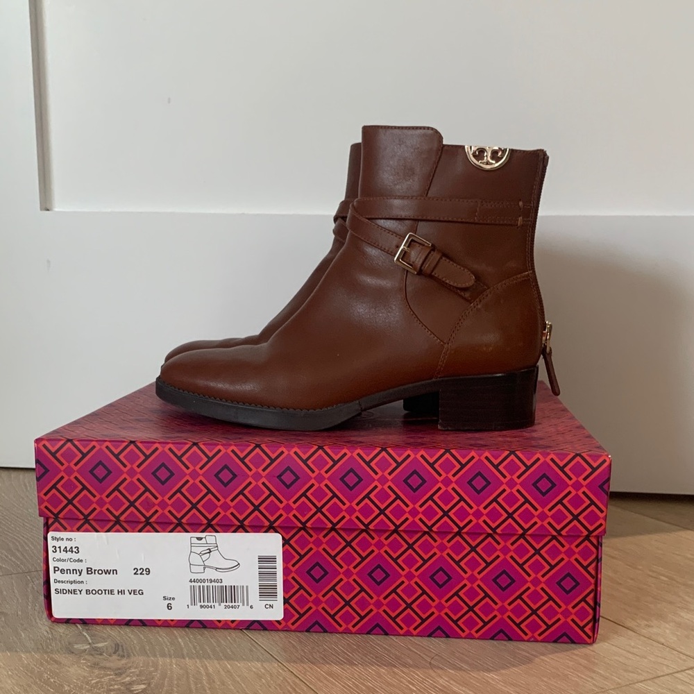 Tory Burch Brown Ankle Boots